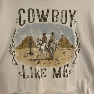 Cowboy Like Me Taylor Swift Lyrics Inspired Cropped Crop Tee Shirt